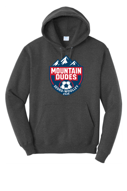 "Mountain Dudes" Hoodie (Black Heather)